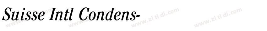 Suisse Intl Condens字体转换